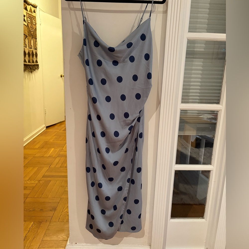 Isalis Gray Polka Dot Dress